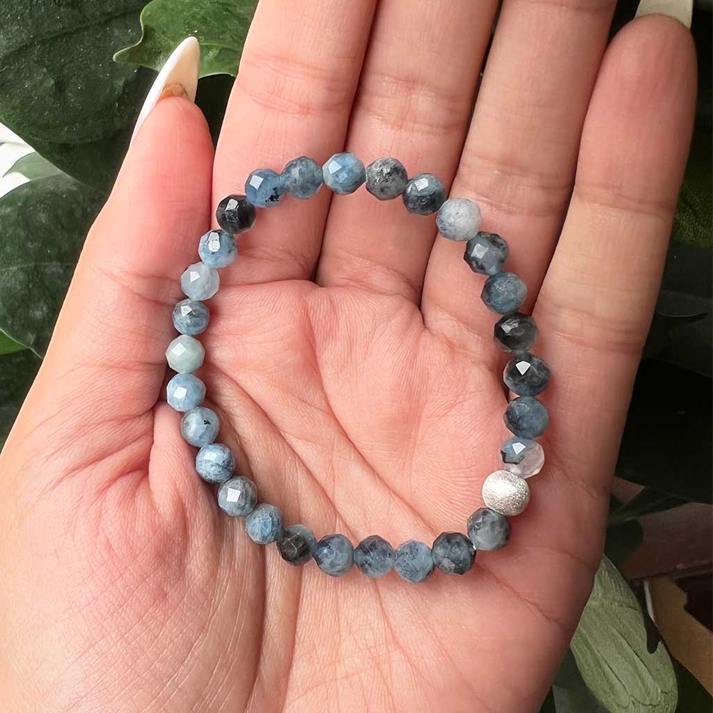 Aquamarin Armband facettiert