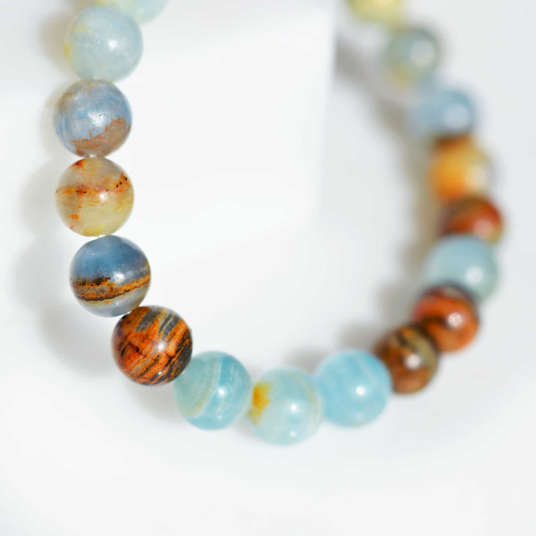 Lemurian Aquatine Calcit Armband