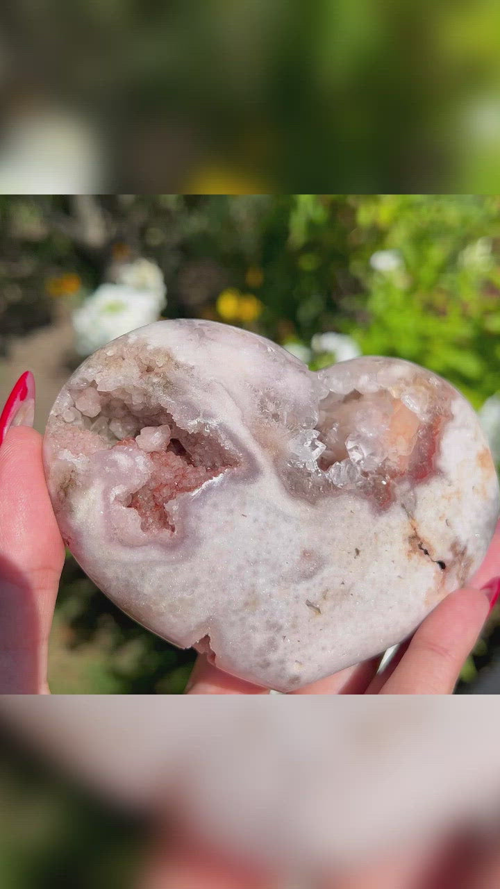 Großes Pink Amethyst Herz