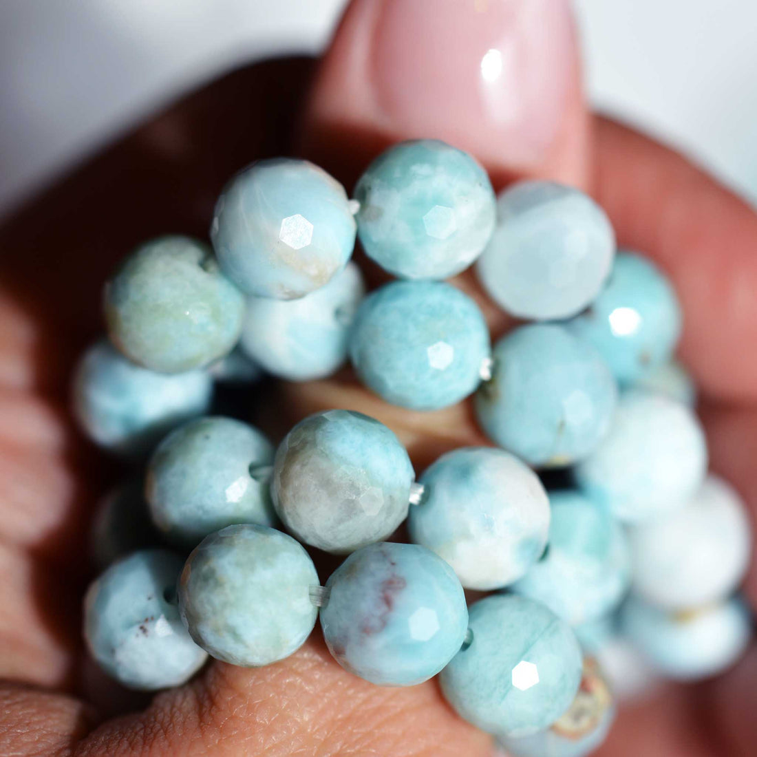 Larimar Armband facettiert