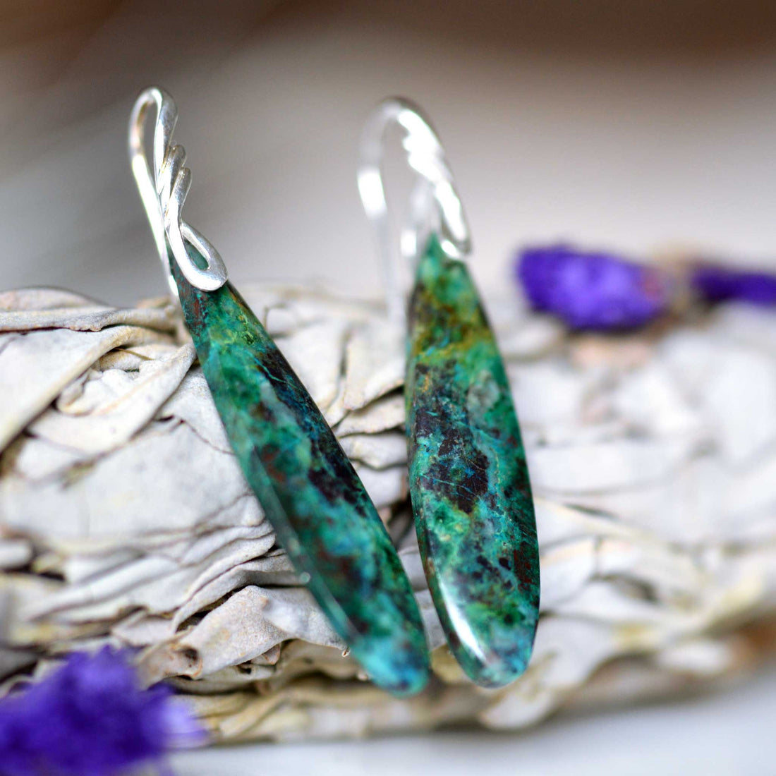 Chrysocoll Ohrringe