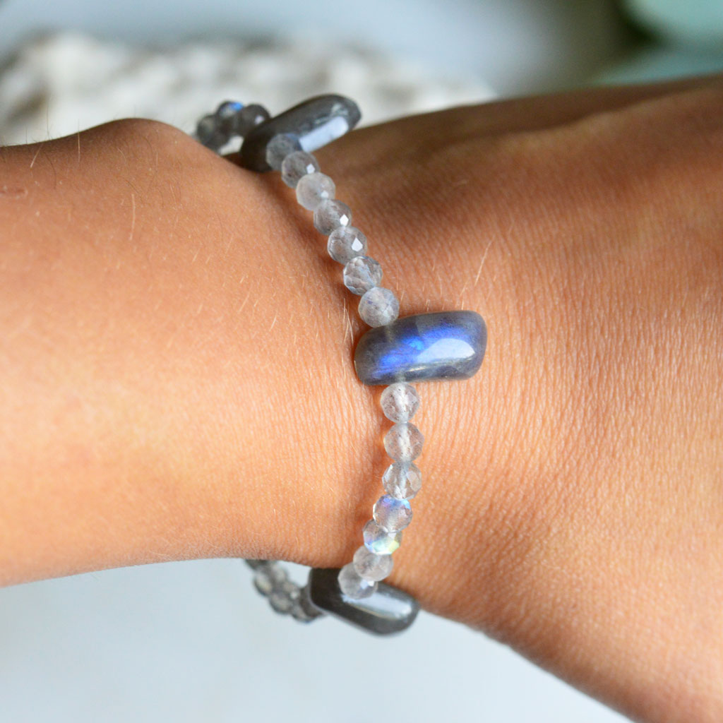 Labradorit fantasy Armband