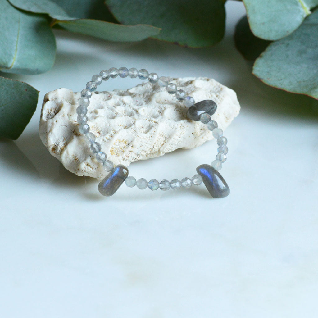 Labradorit fantasy Armband