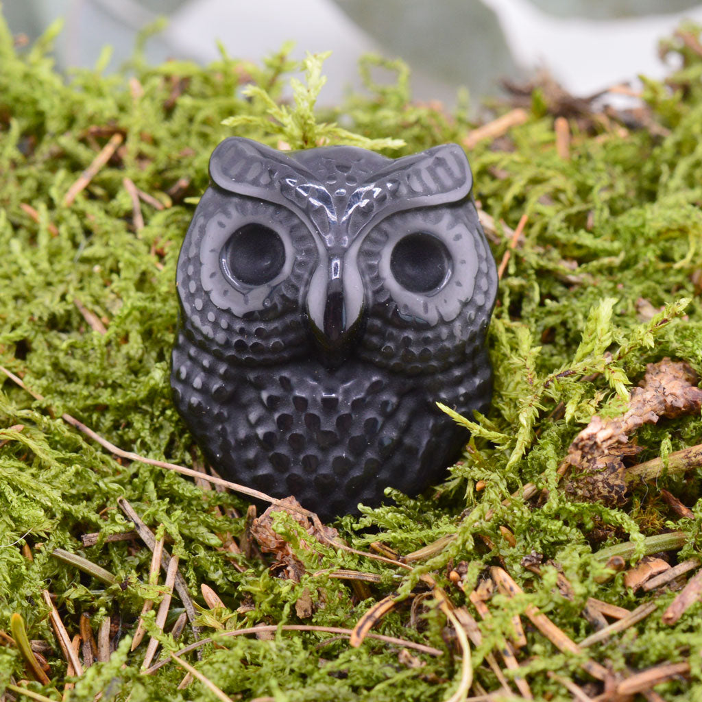 Obsidian Eule Anhänger