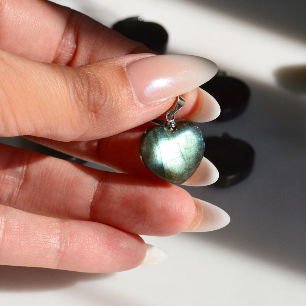 Labradorit Herz Anhänger