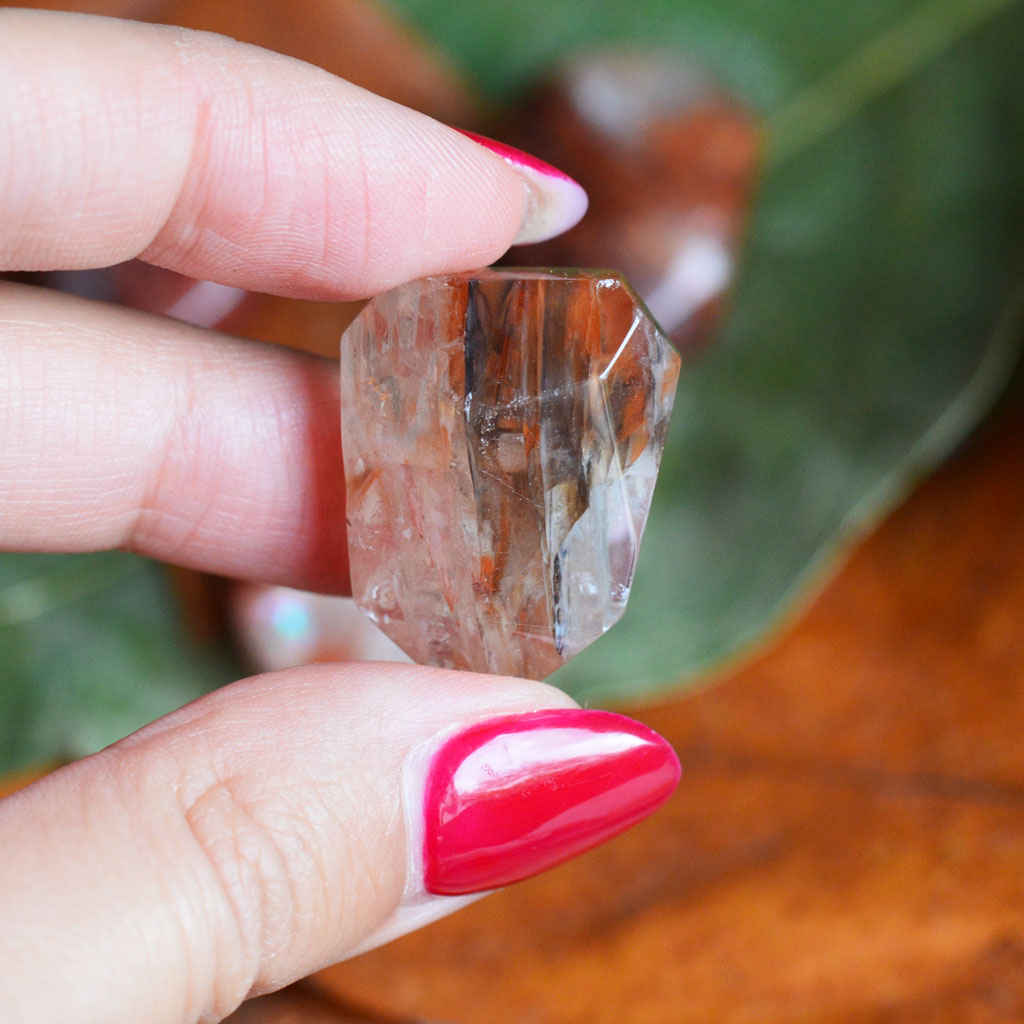 Roter Lepidocrocit Quartz Anhänger
