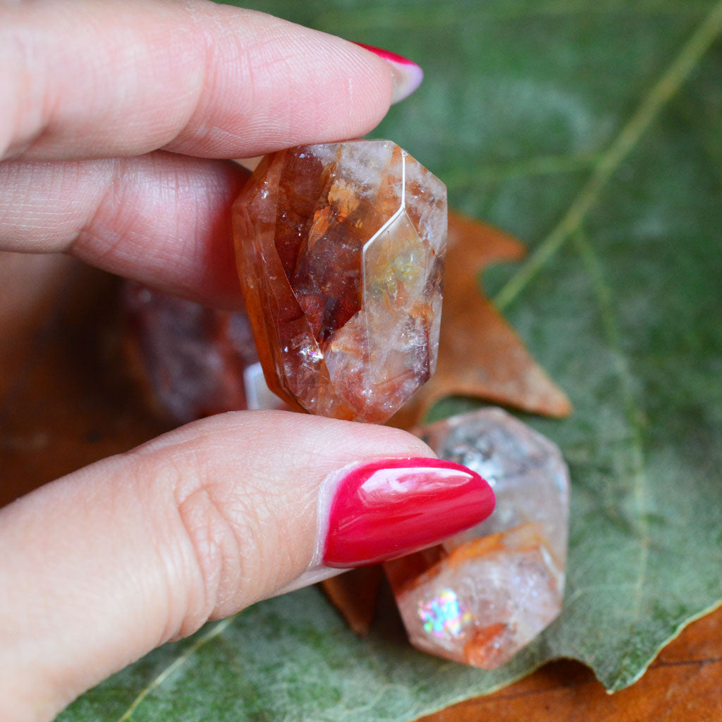 Roter Lepidocrocit Quartz Anhänger