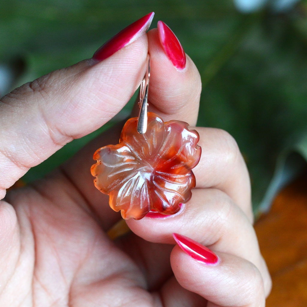 Carneol Anhänger/Ohrring