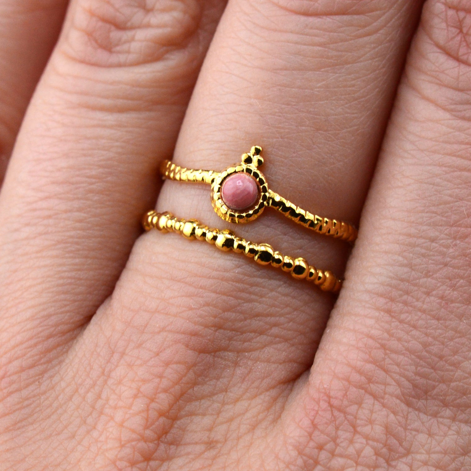 Quarz Ringe rosa