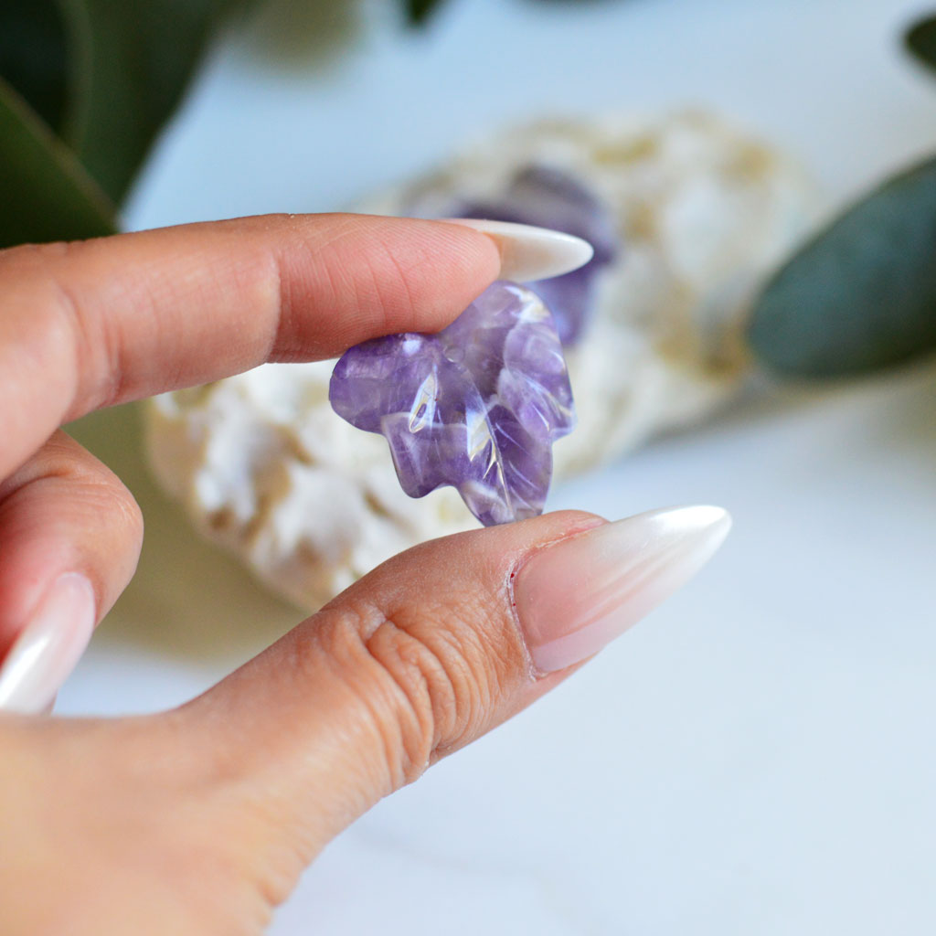 Amethyst Blatt Anhänger