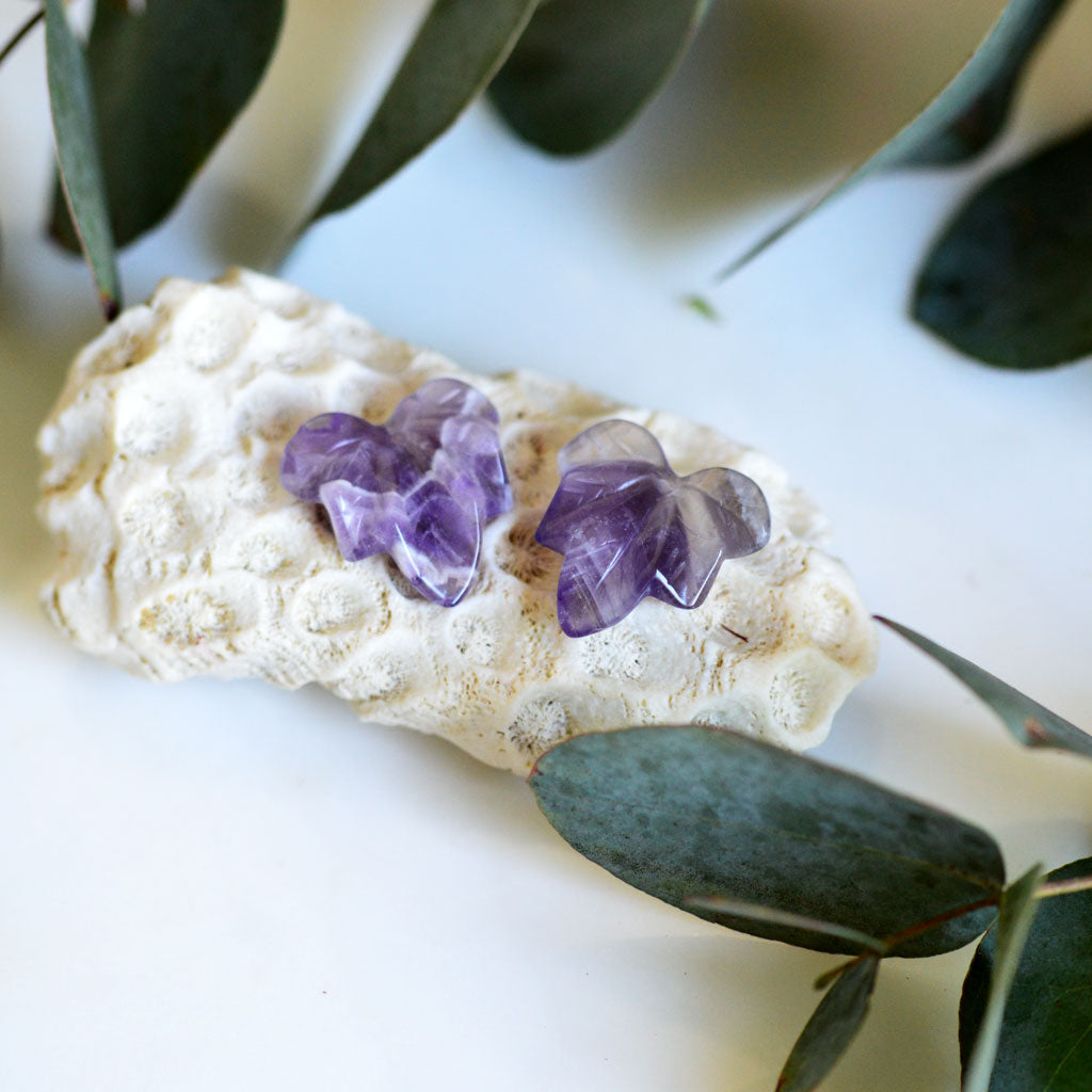 Amethyst Blatt Anhänger
