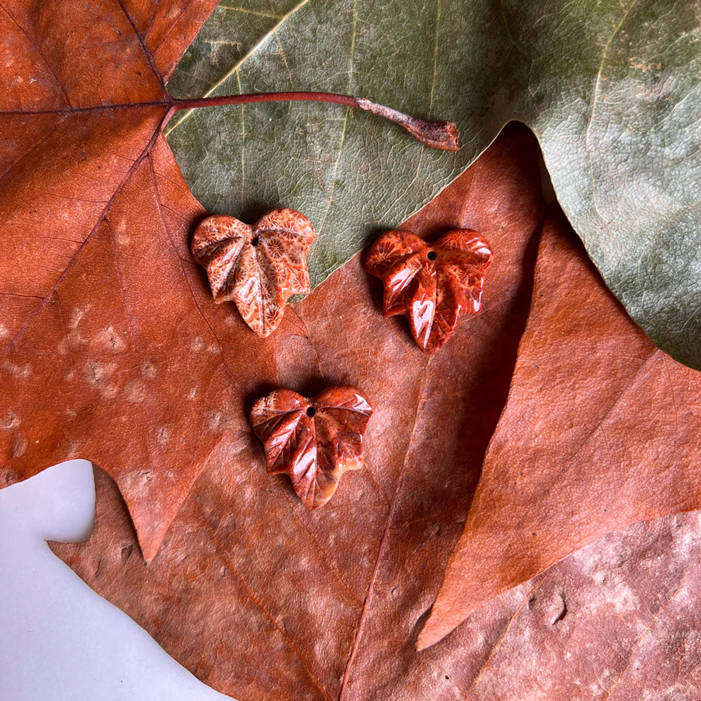 Koralle Blatt Anhänger