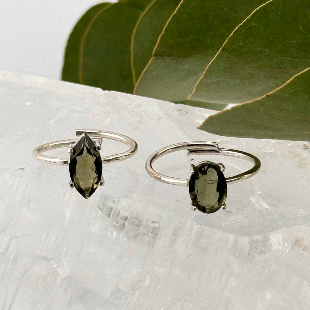 Moldavit Juwelier Ringe