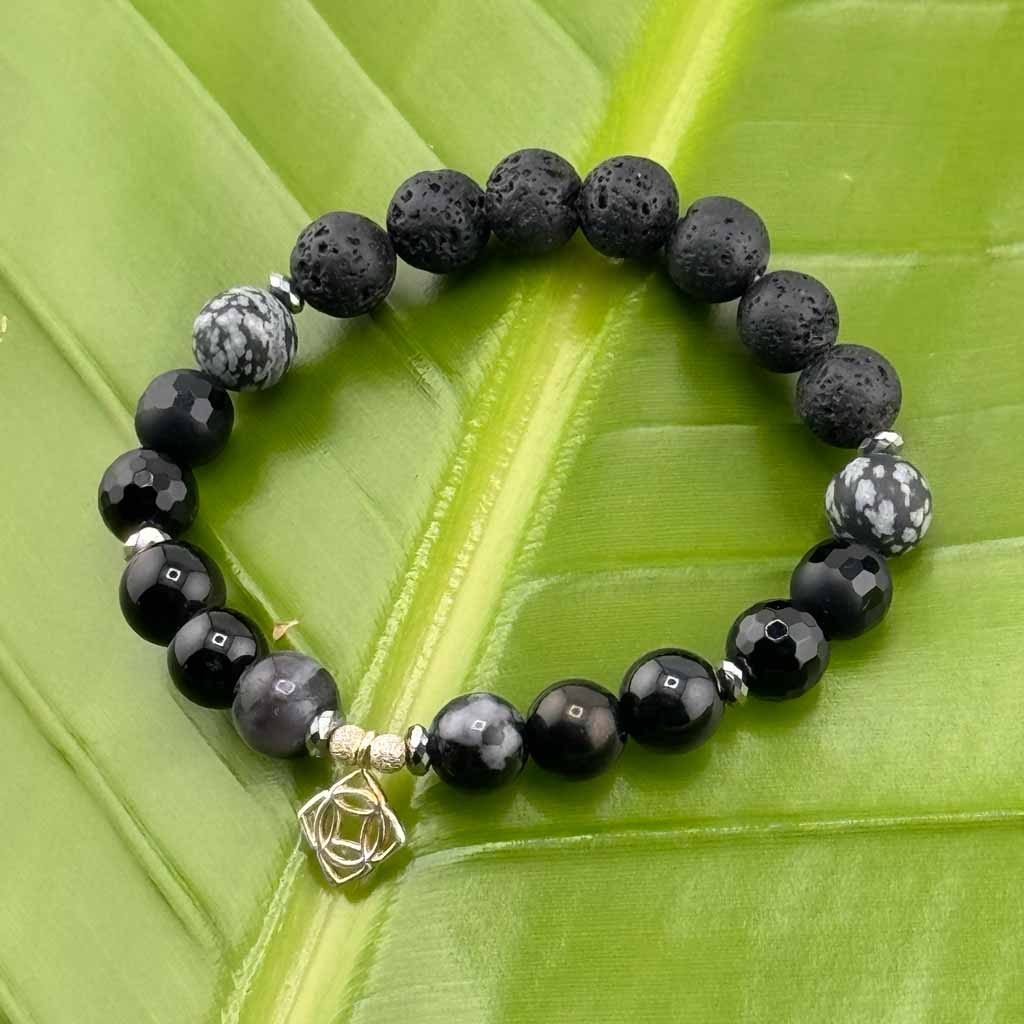 Muladhara- Das Wurzelchakra Armband black