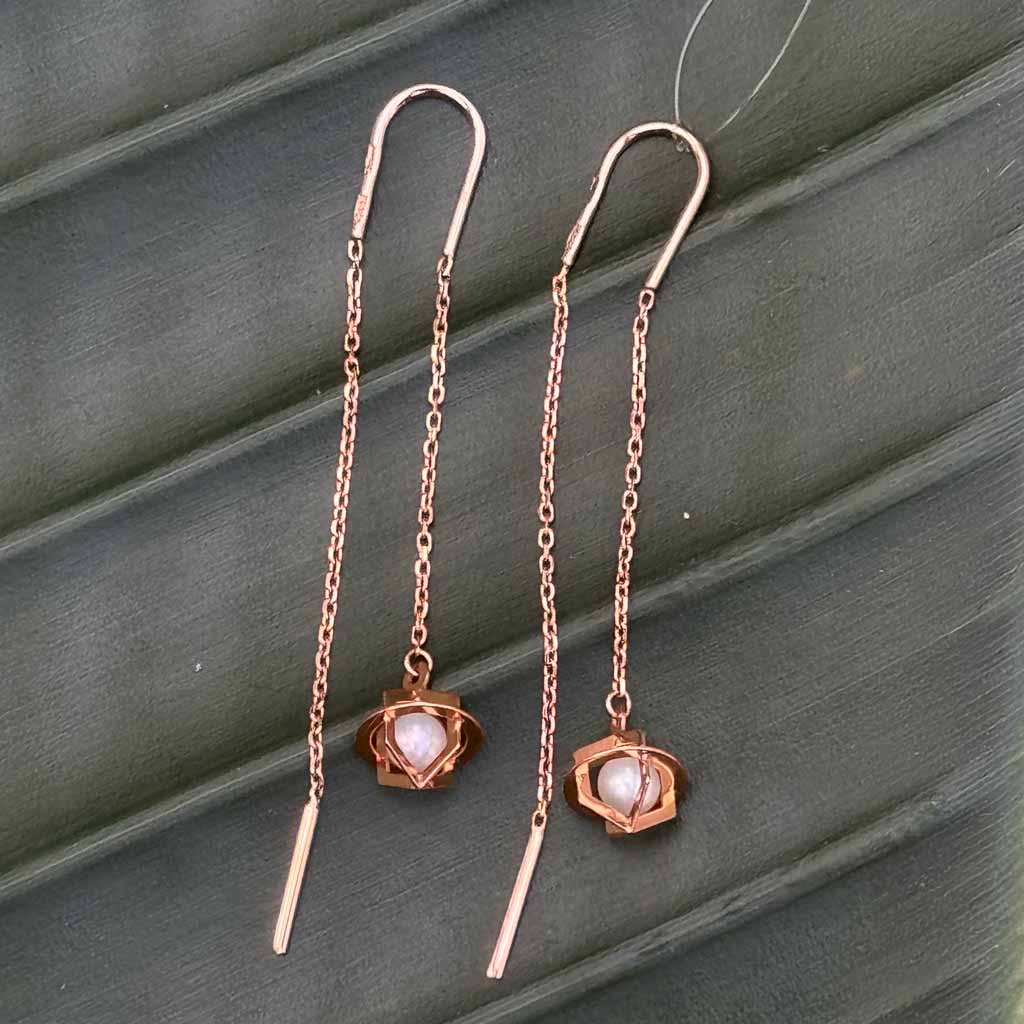 Perlen Ohrringe Roségold