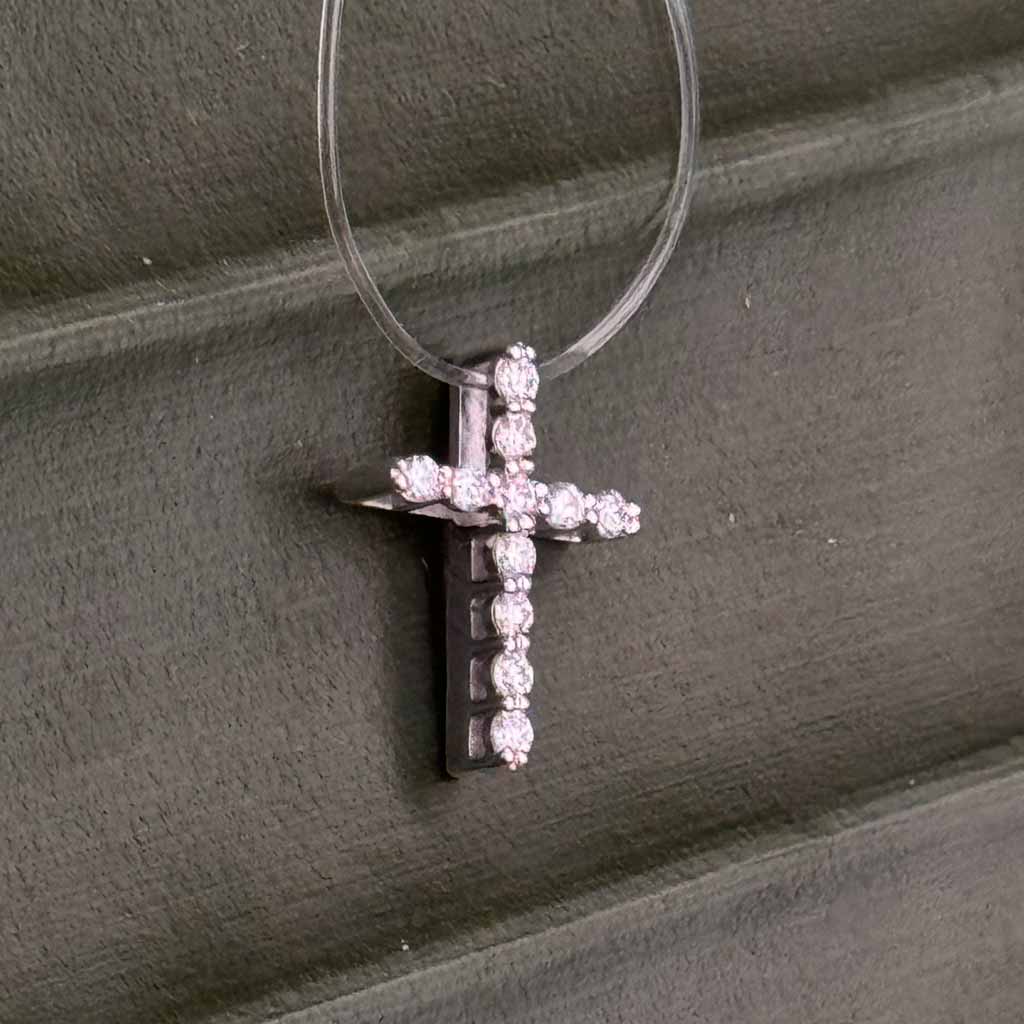 Diamant Kreuz 585 Gold Anhänger