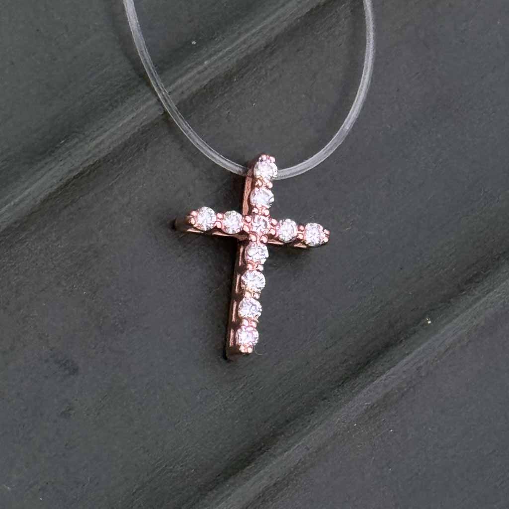 Diamant Kreuz 585 Gold Anhänger