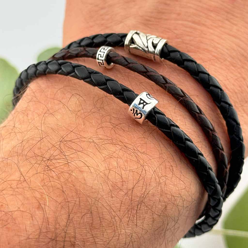 Leder Armband geflochten