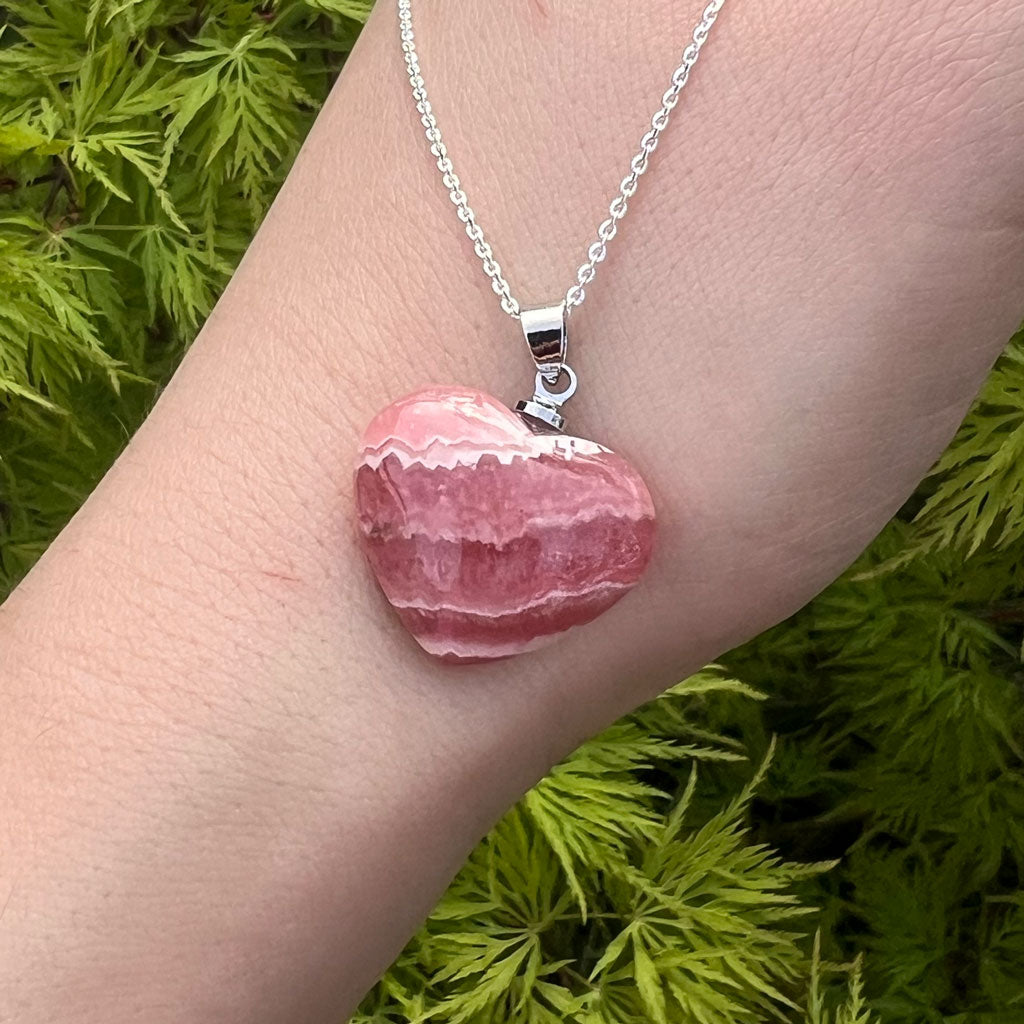 Rhodochrosit Herz Anhänger