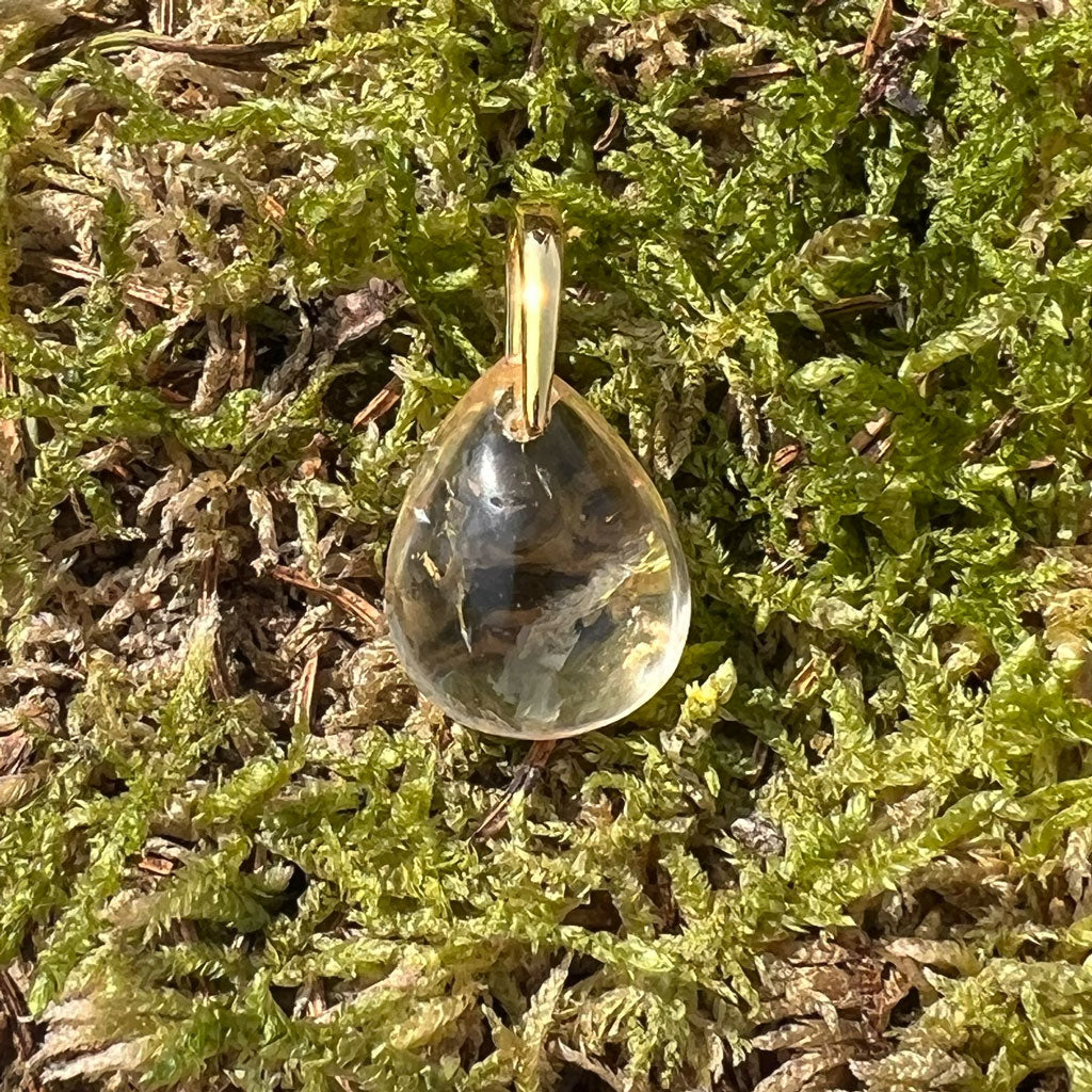 Citrin Tropfen Anhänger