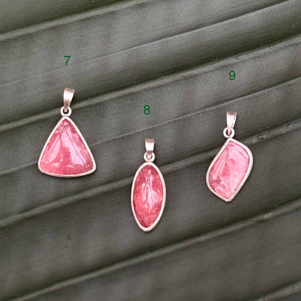Rhodochrosit Silber Anhänger