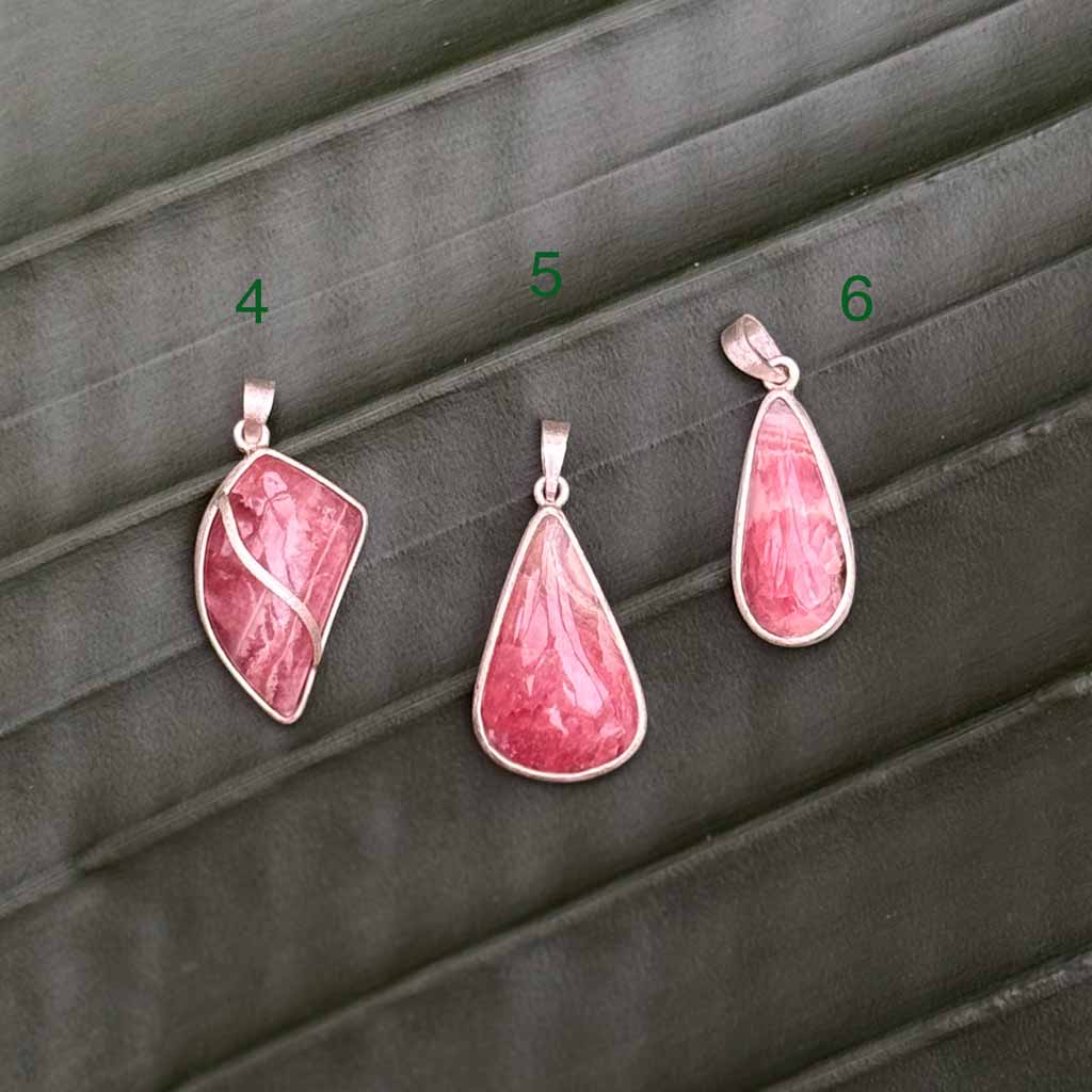 Rhodochrosit Silber Anhänger