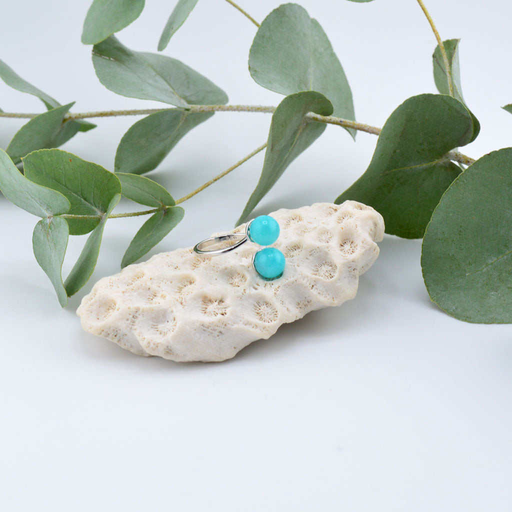 Amazonit Silber Ring