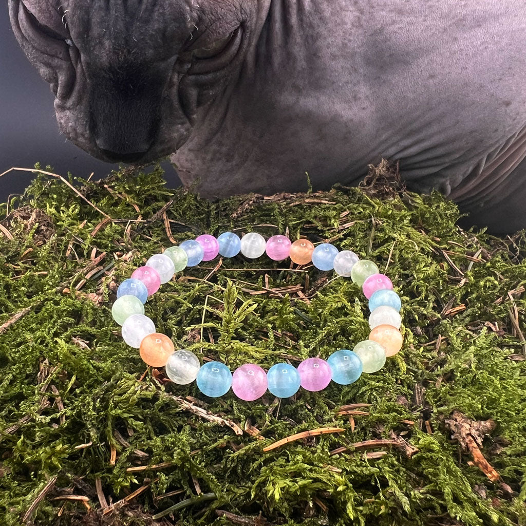 Rainbow Selenit Armband