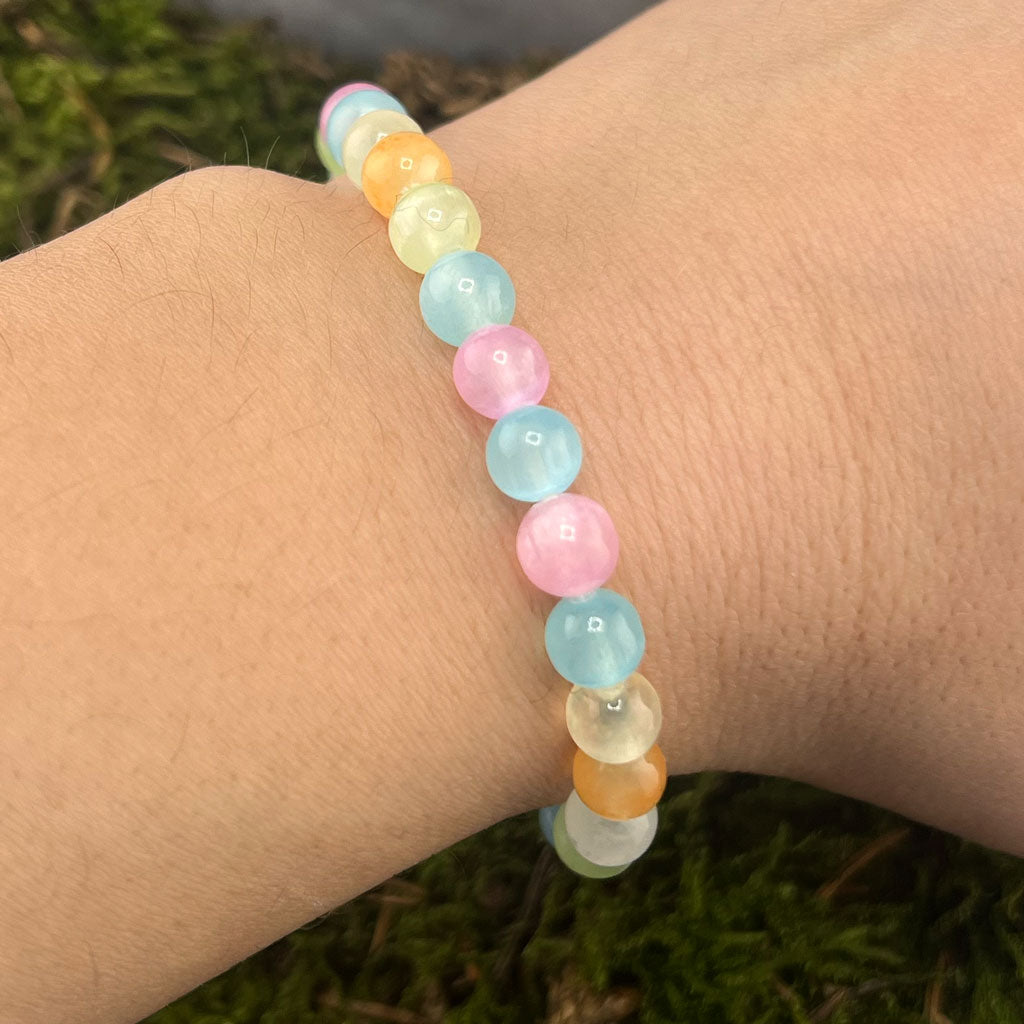 Rainbow Selenit Armband