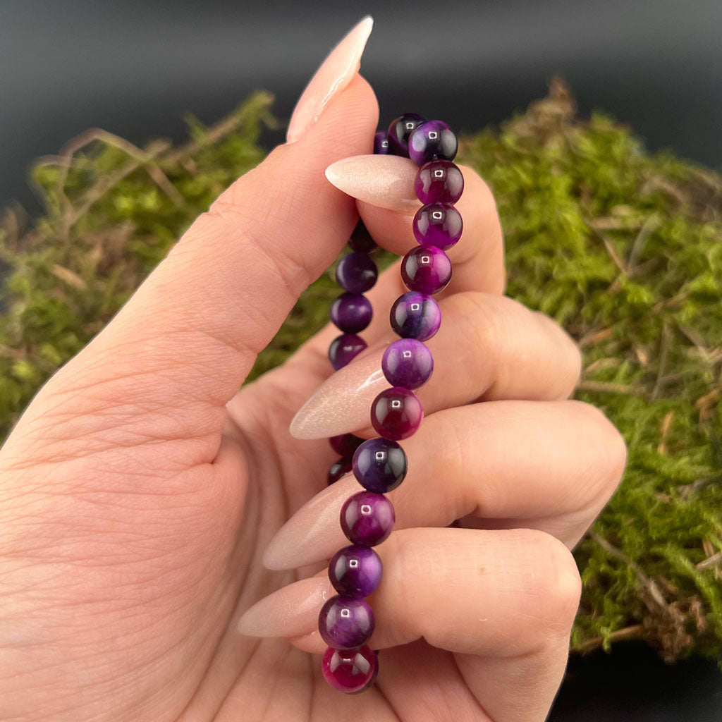 Mystic violett Tigerauge Armband