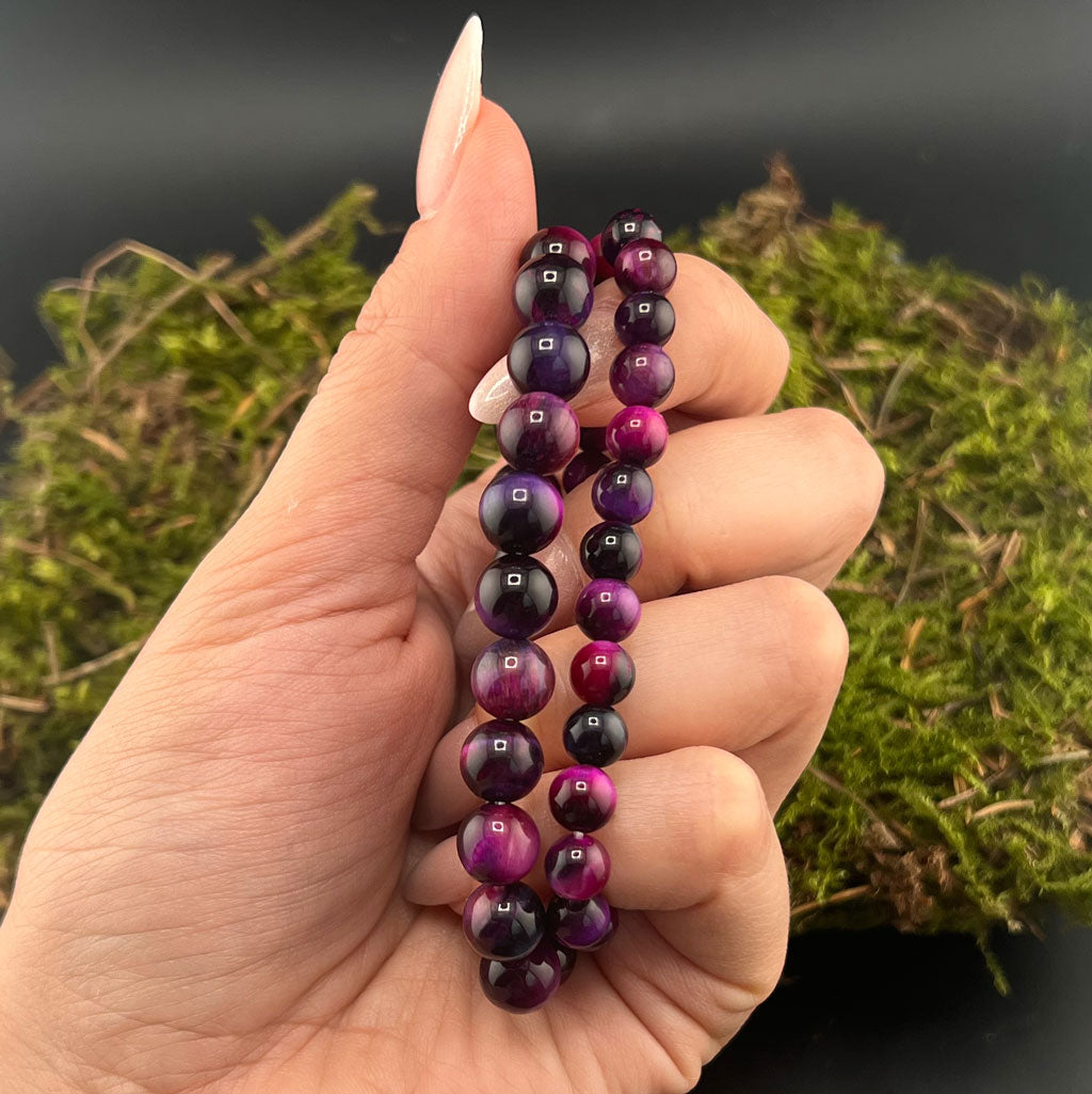 Mystic violett Tigerauge Armband