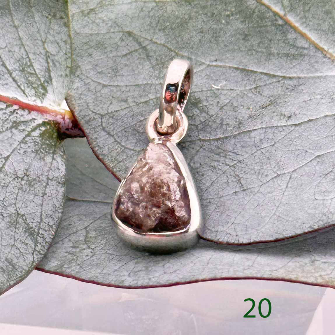 Echter Rohdiamant in Silber