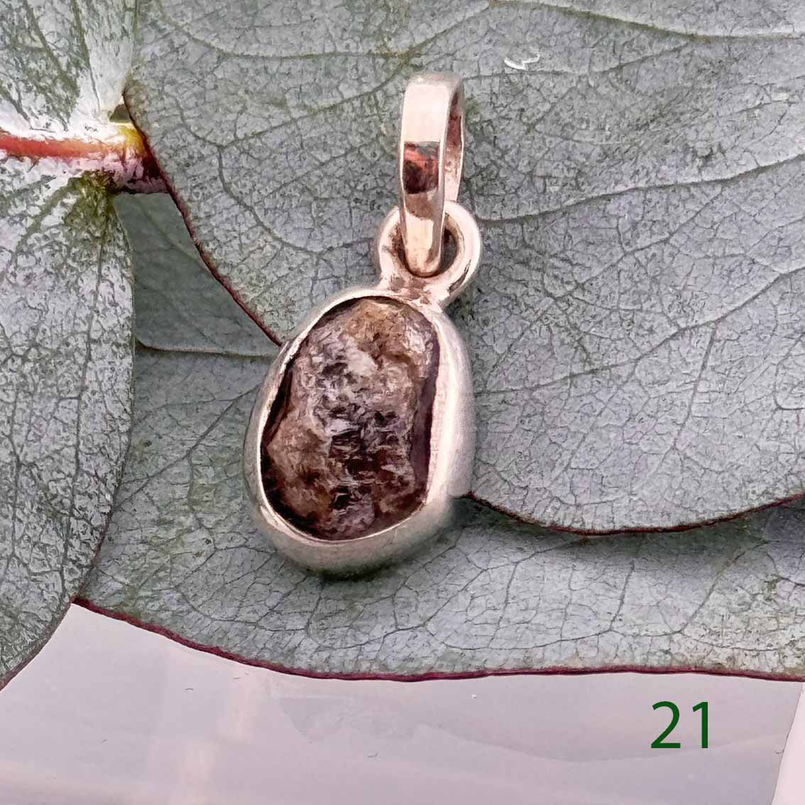 Echter Rohdiamant in Silber