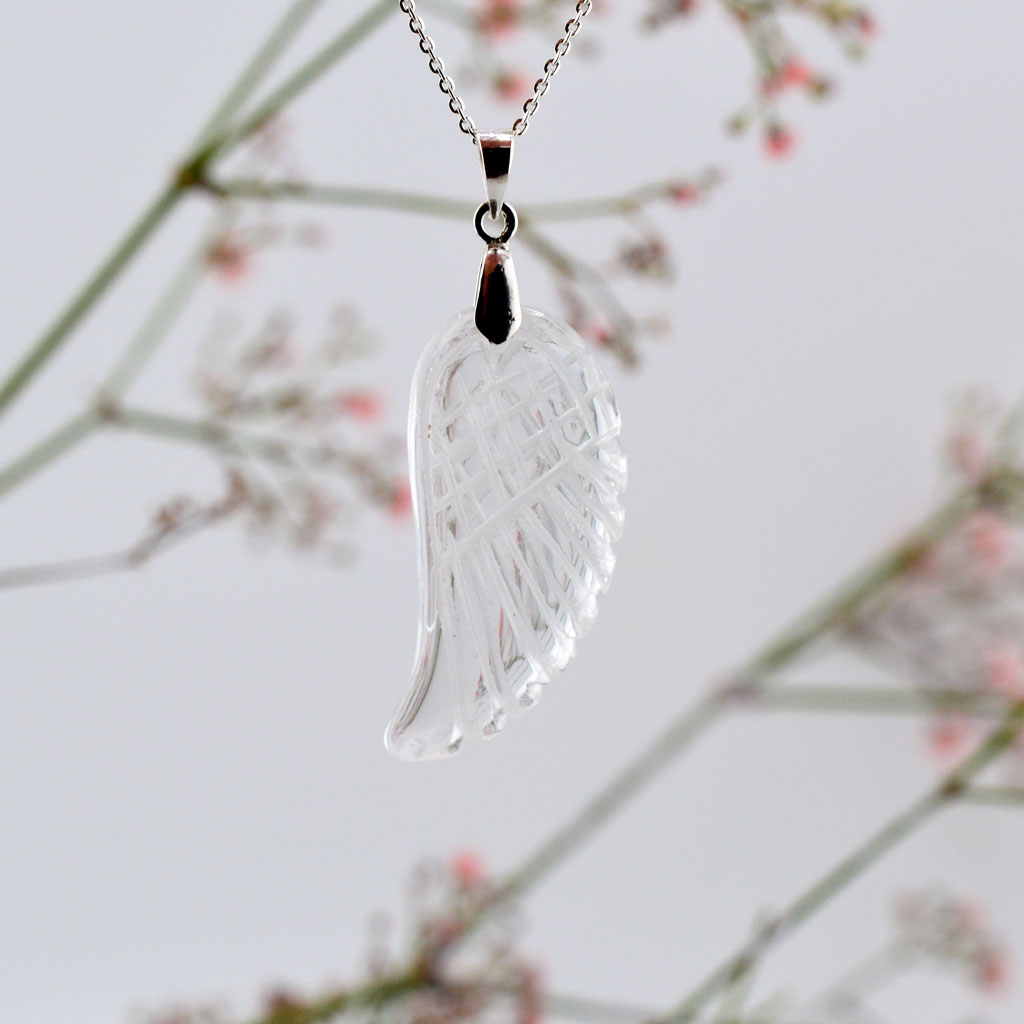 Bergkristall Flügel Anhänger