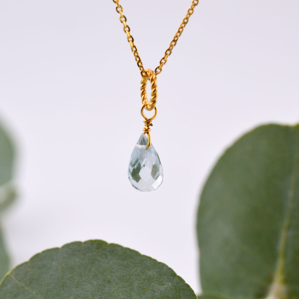 Blue Topas Anhänger und Ohrhänger