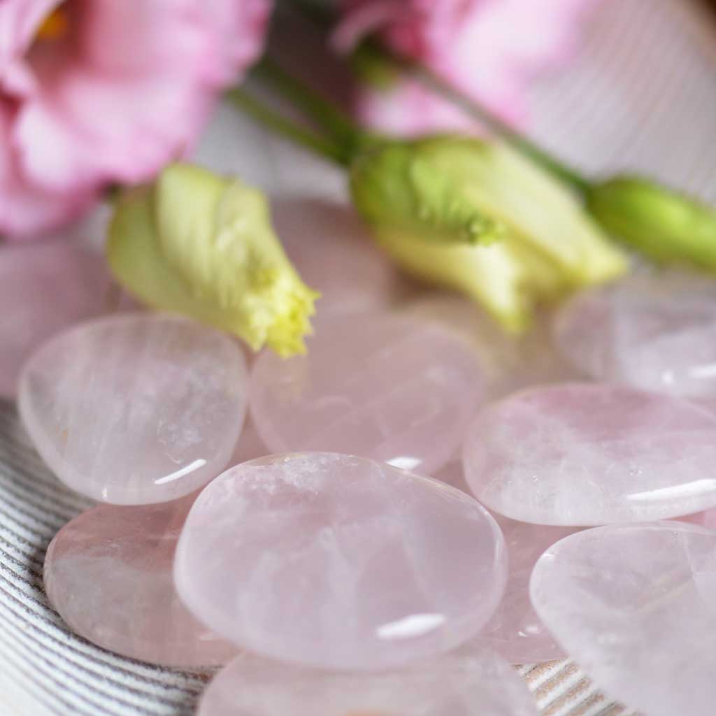 Rosenquarz Scheibensteine