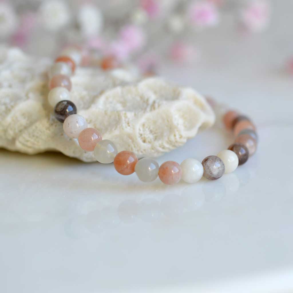 Buntes Mondstein Armband rtw