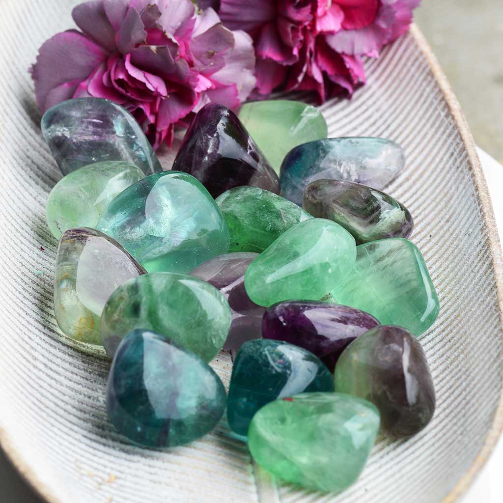 Fluorit Trommelstein