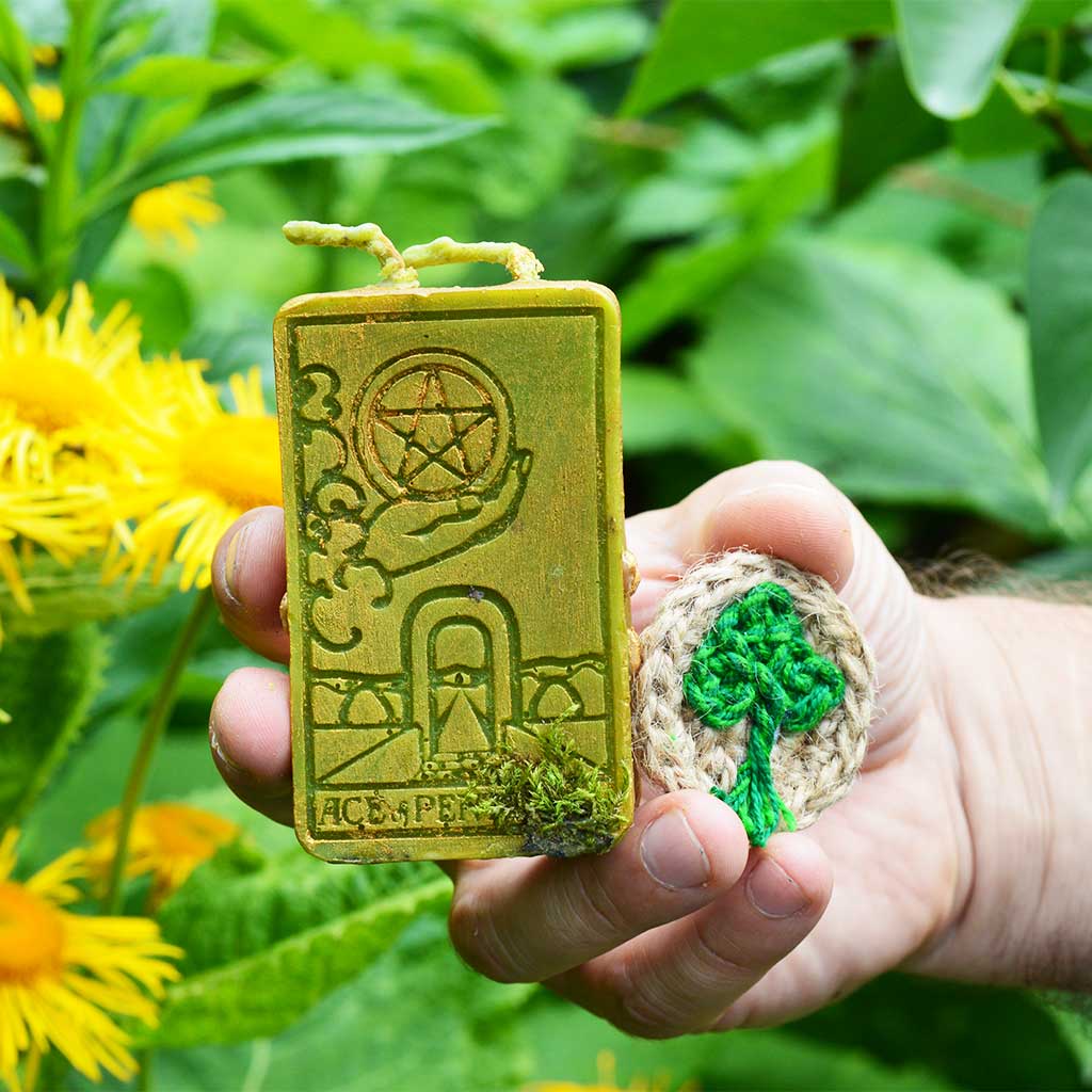 Ass der Münzen Kerze