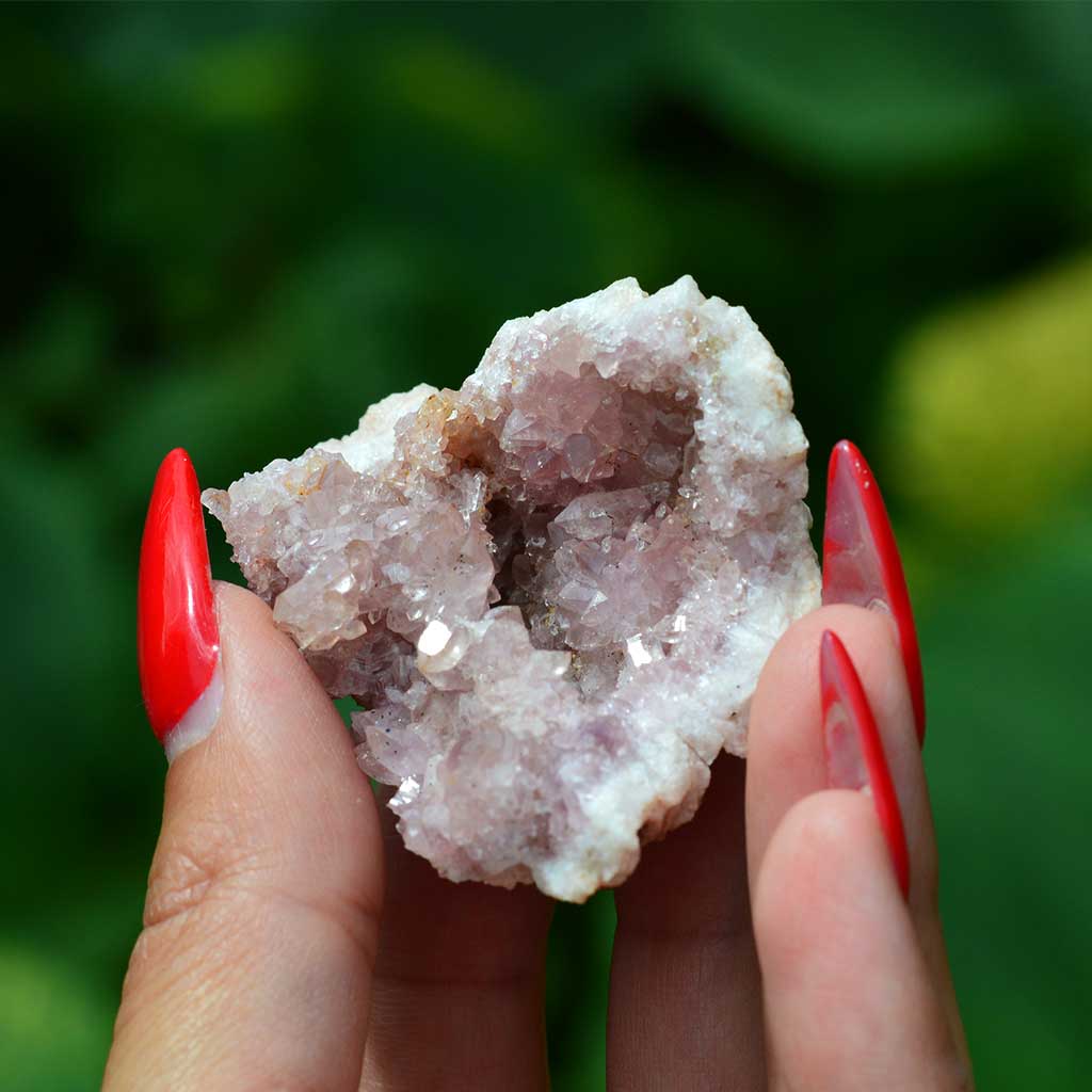 3A Pink Amethyst Roh Geode