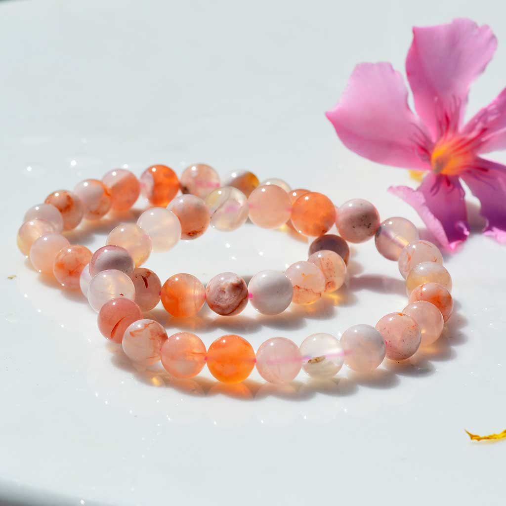 Kirschblüten Achat Armband