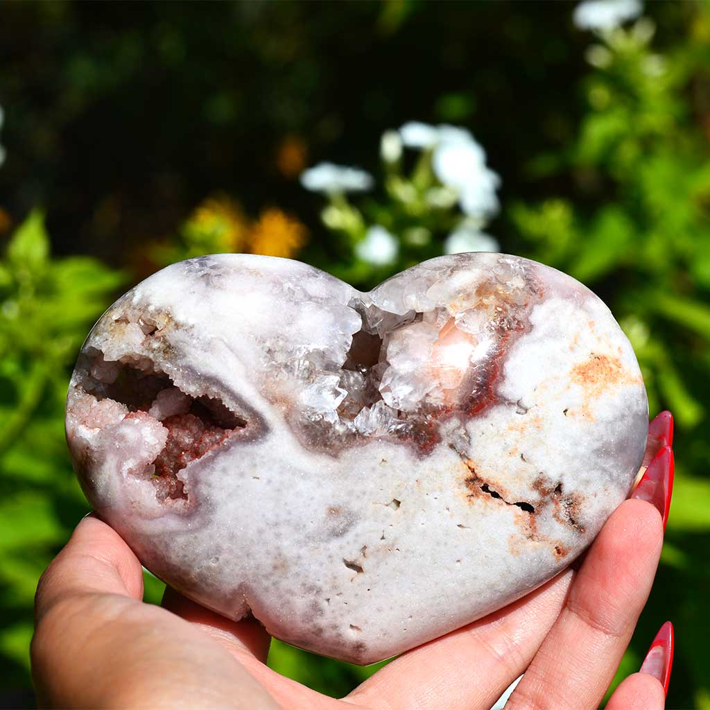 Großes Pink Amethyst Herz