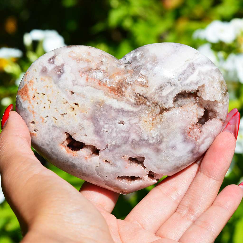 Großes Pink Amethyst Herz