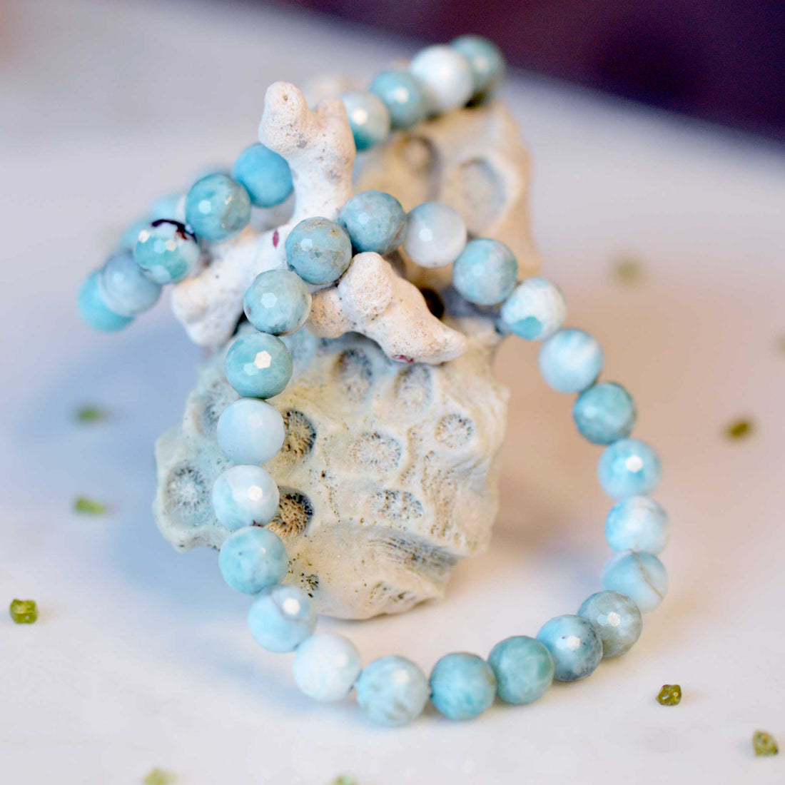 Larimar Armband facettiert