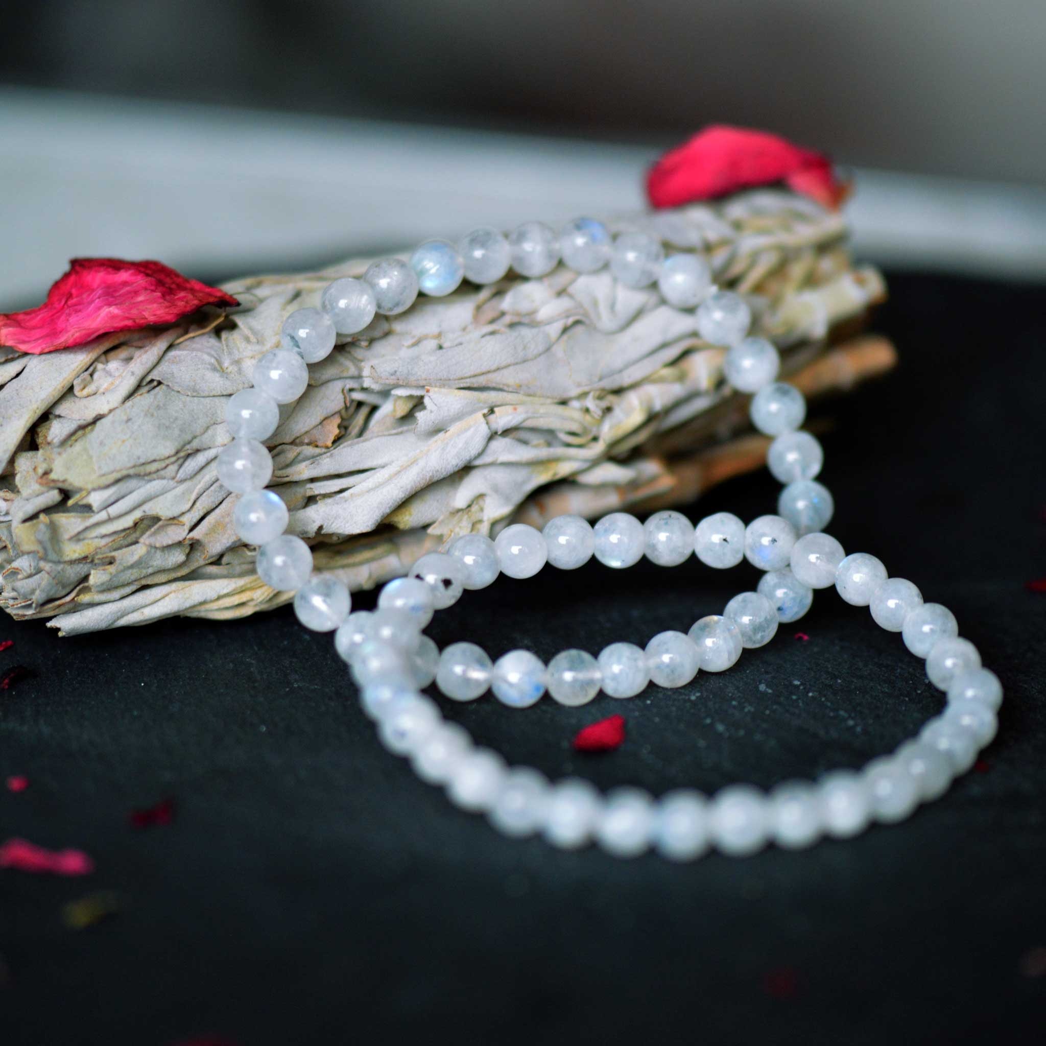 Regenbogen Mondstein Armband rtw